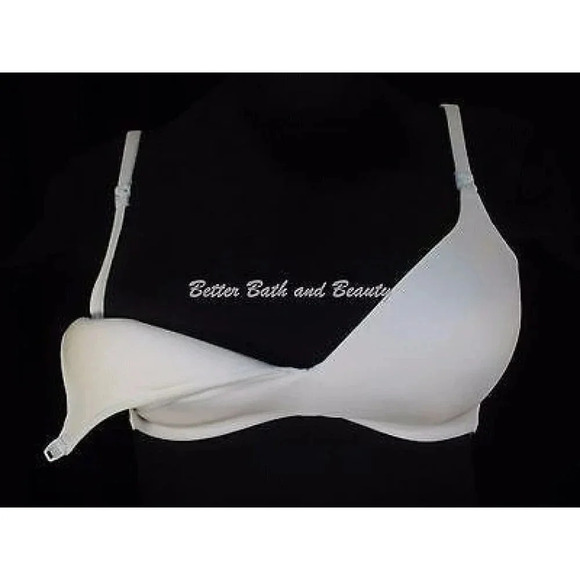 Two Hearts Maternity Nursing Molded Wire Free Bra 40E White  New without Tags - Picture 2 of 4